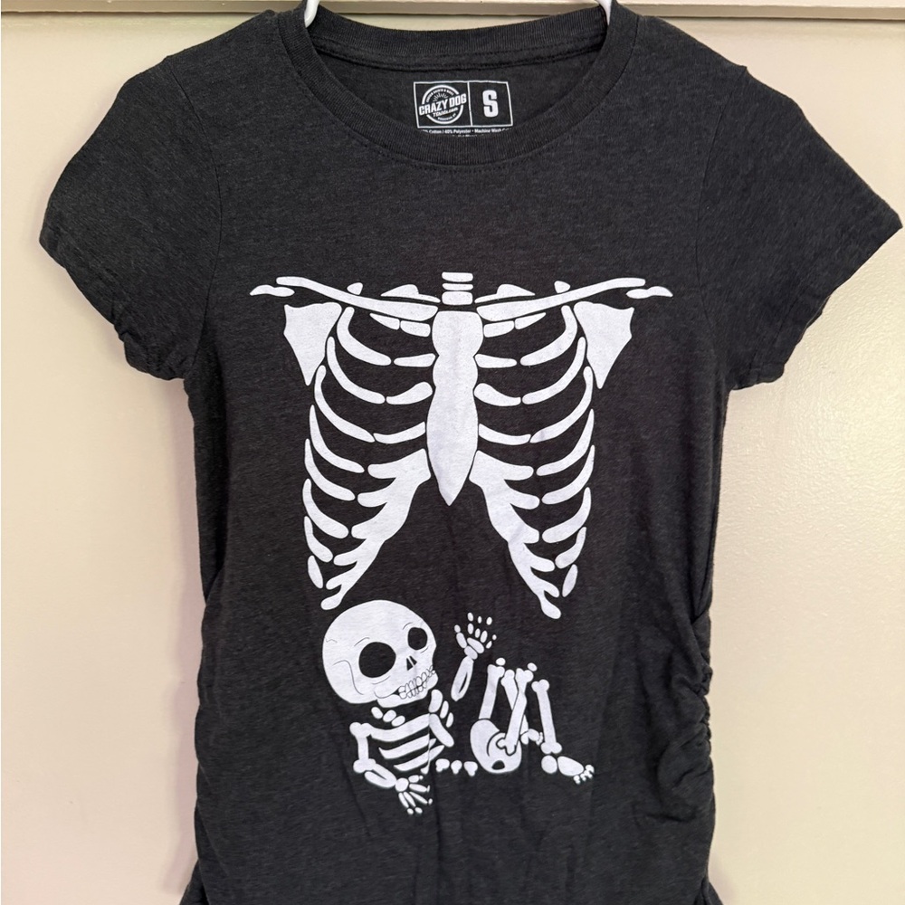 Maternity Halloween Skeleton Tee - Small